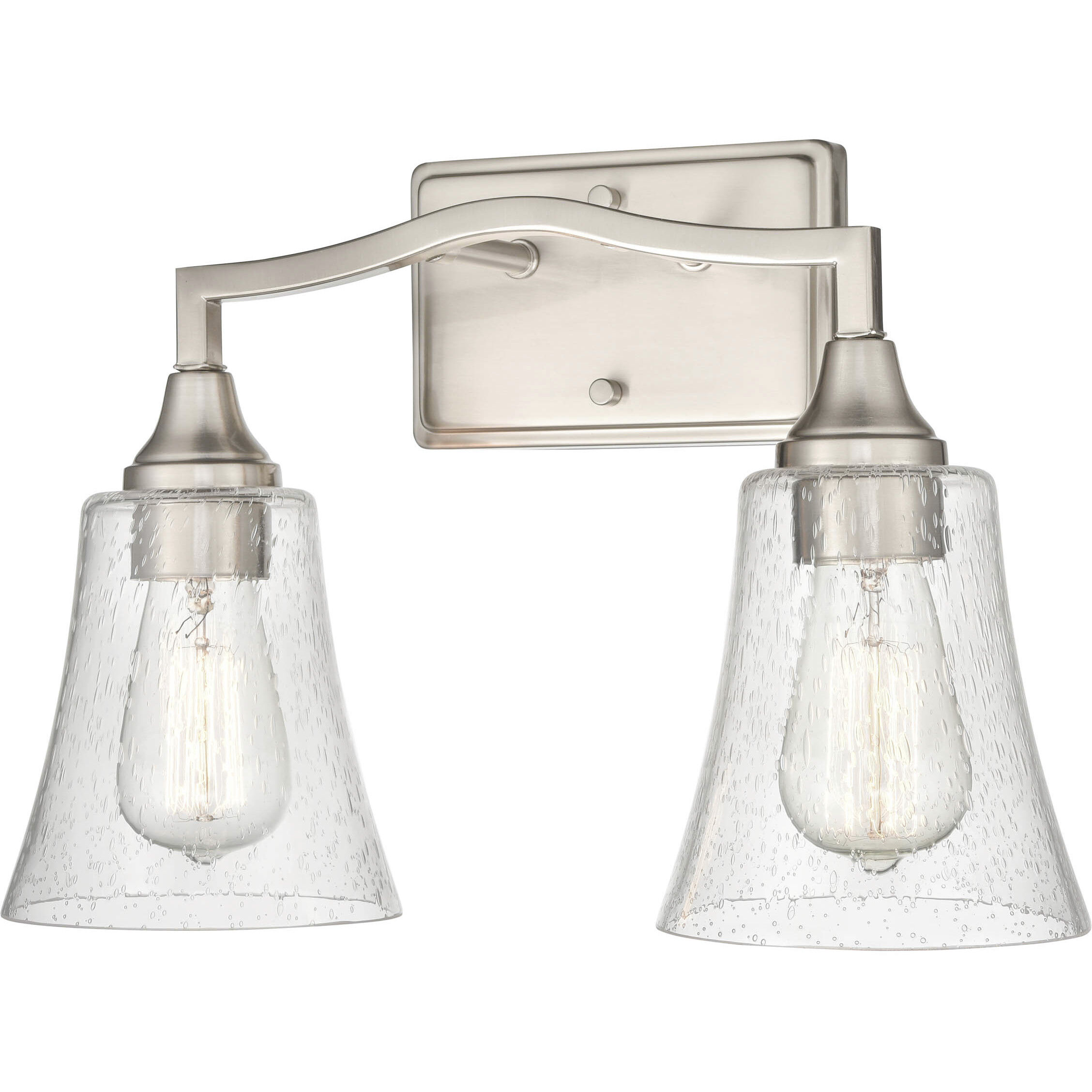 Caily 2 Light 15.75 inch Brushed Nickel Bathroom Vanity Light Wall Light